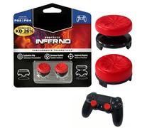 FPS Red Thumbsticks for PlayStation 4 and PlayStation 5 - Double High-Rise Design for Precision and Comfort - Superior Grip and Control for Enhanced Gaming Performance