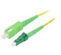 FPSLS10 fiber optic patch cable OS2 LC/APC,SC/APC 10m LSZH yellow ØLead:...