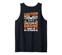 FPV Drone Pilot Quadcopter Flying Drone (On Back) Tank Top