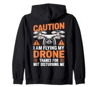 FPV Drone Pilot Quadcopter Flying Drone (On Back) Zip Hoodie