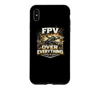 FPV Over Everything Drone Quad Pilot Gold Vintage Gift Case for iPhone XS Max