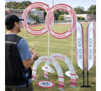 FPV Racing Drone Kit with Obstacle Course Hoop & Gates, Freestyle Racing Drone Flags Set for Beginner, Model Aircraft Games for Outdoor Practice