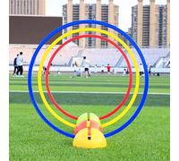 FPV RC Racing Drone Obstacle Course, 3 Pcs Loop Practice Gates with Base, Quadcopter Race Competition Hoop for Beginners/Amateurs, Football Training Equipment(50cm (19 3/4"))