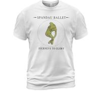 FPVAWKBL Cotton T-Shirt Spandau Ballet Journeys to Glory Album John Keeble Gary Kemp White