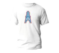 FPVAWKBL Houston Oilers Vintage White 50 50 T-Shirt - Sizes S-XL