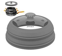 FPVIER Collapsible Microwave Splatter Cover - Vented Silicone & Glass Lid with Easy-Grip Handle, Fits 6 to 10 Inch Plates & Bowls, 10.8 Inch Diameter, Prevents Splatters & Ensures Even Heating