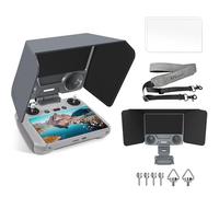 FPVtosky 3-in-1 RC 2 Controller Protector Kit for DJI Mini 5/4 Pro & Air 3s, Includes Sun Hood Cover, Lanyard, 2x Screen Protector, for DJI RC 2 & Air 3s Accessories