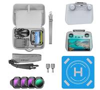 FPVtosky Bag for DJI Mini 5 Pro, Portable Hard-Shell Travel case for DJI Mini5 Pro Fly More Combo, PU Leather Storage Bag for RC 2 Controller Drone Accessories (7-in-1)