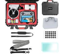 FPVtosky Hard Case Accessory Bundle Kit for DJI Flip Fly More Combo, Includes Flip Hard Case, RC 2 Sun Shade, Neck Lanyard Strap, Screen Protector * 2, Battery Stickers (5-in-1)