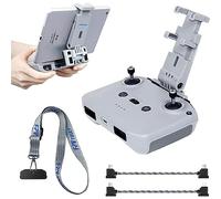 FPVtosky No Disassembly Tablet Holder for DJI Mini 4k/Mini 3/5 Pro/Lito 1/X1/Flip/Neo 2/Air 3S/Mavic 3, 7-12 Inch Foldable iPad Mount Holder Pack of Lanyard and 2 Data Cables, RC-N1/N2/N3 Accessories