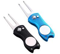Fpxnb 2 Pack All Metal Foldable Golf Divot Tool