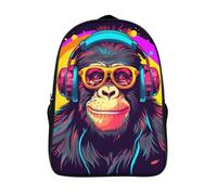 FQBZKALIE Gorilla Backpack 3D Bag Rucksack Boys Rucksack Children's School Nursery Lunch Bag with Zipper for Boys Girls Teenagers School Bag Backpacks 40x28x16cm
