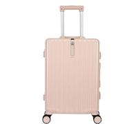 FQCXCKJ Business Travel Luggage Lightweight and Tough Cabin Suitcase Lightweight ABS Carry-on Hand Luggage 4 Spinner(Roze 24 inches)