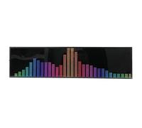 FQCXCKJ Music Spectrum Analyzer, Music Voice Rhythm Spectrum Display, with Adjustable Color, Clock Modes, Remote Control