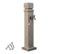 FQCXCKJ Retro Outdoor Water Column for Garden Decor - Antifreeze & Sun Protection, 43in Embossed Design(One Color 93cm/37in)