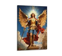 FQCYN The Archangel Saint Michael (18) Poster Decorative Painting Canvas Wall Art Picture Print Modern Family Bedroom Decor 08x12inch(20x30cm)