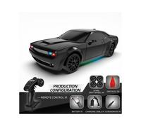 (FQD10-black) THE LINK RC FQD10 1/20 Challenger Remote Control Car Fully Proportional 4WD Gyroscope Drift Car Racing