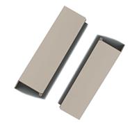 FQFLXY6589 2 Pack Concealed Kitchen Cupboard Handles Hardware Hidden Aluminum Drawer Cabinet Pulls Furniture Recessed Alloy Finger Edge Pull Invisible Door Knob for Wardrobe Bedroom (200mm,Grey)