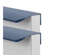FQFLXY6589 2 Packs Cabinet Invisible Concealed Kitchen Cupboard Handles,Hidden Drawer Pulls,Finger Edge Pull Aluminum Alloy Furniture Profile Circular arc Door Knob for Wardrobe,Bathroom (80mm,Blue)