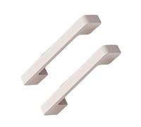 FQFLXY6589 2 Packs Cabinet Pulls Aluminium Alloy Cupboard Handles Colourful Children's Room Pull,Drawer Knobs Dresser Kitchen Profile Door Levers for Bathroom,Closet,Wardrobe (Grey 1,Hole Pitch 96mm)