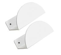FQFLXY6589 2 Packs Cabinet semi-Circular Handles Concealed Door Knob Half Moon Kitchen Cupboard Children's Room Invisible Pulls,Drawer Pull Aluminum Alloy Profile for Wardrobe,Dresser (White,81mm)