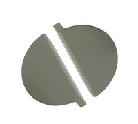 FQFLXY6589 2 Packs Cabinet semi-Circular Handles Door Knob Half Moon Kitchen Cupboard Children's Room Colourful Handles,Drawer Pulls,Aluminum Alloy Profile for Wardrobe,Dresser (Green,100mm)