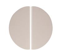 FQFLXY6589 2 Packs Cabinet semi-Circular Handles Door Knob Half Moon Kitchen Cupboard Children's Room Colourful Handles,Drawer Pulls,Aluminum Alloy Profile for Wardrobe,Dresser (Grey,200mm)
