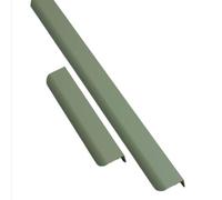 FQFLXY6589 2 Packs Concealed Kitchen Cupboard Handles Curved Style Hidden Drawer Pulls Multiple Colours Aluminum Alloy Cabinet Invisible Furniture Profile Door Knob for Wardrobe (Green,500mm)