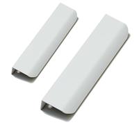 FQFLXY6589 2 Packs Concealed Kitchen Cupboard Handles,Hidden Drawer Pulls,Finger Edge Pull Aluminum Alloy Cabinet Invisible Furniture Profile Door Knob for Wardrobe,Bathroom,Living Room (250mm,White)