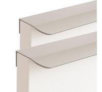 FQFLXY6589 2 Packs Concealed Kitchen Cupboard Handles,Hidden Drawer Pulls,Finger Edge Pull Aluminum Alloy Cabinet Invisible Furniture Profile Door Knob for Wardrobe,Bathroom,Living Room (400mm,Grey)