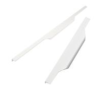 FQFLXY6589 2 Packs Hidden Drawer Pulls Aluminum Alloy Profile Door Levers for Wardrobe,Dresser,Sealed Edge Thumbtack Cabinet Invisible Door Knob Concealed Kitchen Cupboard Handles (450mm,White)