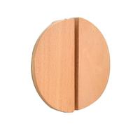 FQFLXY6589 2pcs Cabinet Pulls Solid Wood Handle Half Moon Drawer Handles Kitchen Knobs Half Round Cupboard knockers TV Stand Bedroom Knobber Dresser Wardrobe Levers (Beech)