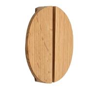 FQFLXY6589 2pcs Cabinet Pulls Solid Wood Handle Half Moon Drawer Handles Kitchen Knobs Half Round Cupboard knockers TV Stand Bedroom Knobber Dresser Wardrobe Levers (Oak)