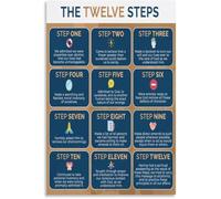 FQHIDMOMX Self Help Wisdom Steps Poster Motivational Quotes Growth Mindset Thinking Mental Health Art(Unframed,08x12inch(20x30cm))