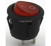 FQJYXWEWL 100pcs / lot KCD1-101-5 perforate Diameter 20 mm 2 pin ON - Off Round Rocker Switch red Black Transparent red White KCD1-105(Transparent crystal)