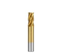 FQJYXWEWL 1pcs Titanium Coating Roughing End Mill 4 Flute High Speed Steel Roughing Milling Cutter 6-20mm Diameters for Metal Aluminum Steel Machining(18x16x63x123)