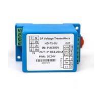 FQJYXWEWL Ac Voltage Transducer Voltage Sensor Transmitter Transformer Input 0-10V Ac Output 0-10V Dc(3ph Ac0-500v,AC220V-0-5V-3)