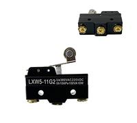 FQJYXWEWL Replacement Parts Limit Switch Short Hinge Roller Lever 1NO 1NC 1Com Micro Switch 3A AC 380V DC220V 3 Screw Terminal Limit Switch Momentary Reset LXW5-11G2(5pcs)