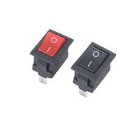 FQJYXWEWL Replacement Parts Push Button Switch 1/5pcs/lot KCD1 15 * 10mm 2PIN Boat Rocker Switch SPST Snap-in on Off Micro Switch Position 3A/250V Mini Momentary Push Button zgd(Rosso,5pcs)