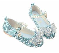 FQLGJMY Girls Mary Jane Dress Shoes Princess Ballerina Flat Glitter Rhinestone Pearl Bowknot Ankle Strap School Party Christmas Halloween Wedding Cosplay for Toddlers Kids