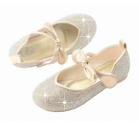 FQLGJMY Girls Mary Jane Dress Shoes Princess Ballerina Flat Glitter Rhinestone Pearl Bowknot Ankle Strap School Party Christmas Halloween Wedding Cosplay for Toddlers Kids