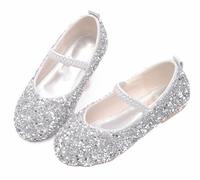 FQLGJMY Girls Mary Jane Dress Shoes Princess Ballerina Flat Glitter Rhinestone Pearl Bowknot Ankle Strap School Party Christmas Halloween Wedding Cosplay for Toddlers Kids