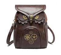 FQLGJMY Leather Waist Shoulder Messenger Bag Fanny Pack Owl Skull Medieval Retro Industrial Renaissance Steampunk Goth Cellphone Wallet Costume Ball Halloween Casual Travel Party