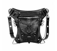 FQLGJMY Leather Waist Shoulder Messenger Bag Fanny Pack Owl Skull Medieval Retro Industrial Renaissance Steampunk Goth Cellphone Wallet Costume Ball Halloween Casual Travel Party