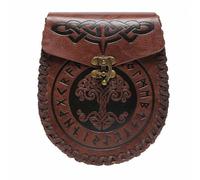 FQLGJMY Leather Waist Shoulder Messenger Bag Fanny Pack Owl Skull Medieval Retro Industrial Renaissance Steampunk Goth Cellphone Wallet Costume Ball Halloween Casual Travel Party