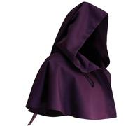 FQLGJMY Men & Women Medieval Gothic Hooded Cape Steampunk Hood Cowl Cloak Sorcerer Pagan Hat Halloween Cosplay Costumes