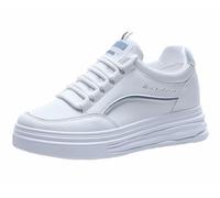 FQLGJMY Platform Women Sneakers Canvas Chunky Thin Soled Low Cut Breathable Durable Elevator Shoes Colorful Versatile Fashionable Casual Spring Autumn Travel Walking Daily Life