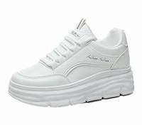 FQLGJMY Platform Women Sneakers Canvas Chunky Thin Soled Low Cut Breathable Durable Elevator Shoes Colorful Versatile Fashionable Casual Spring Autumn Travel Walking Daily Life