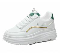FQLGJMY Platform Women Sneakers Canvas Chunky Thin Soled Low Cut Breathable Durable Elevator Shoes Colorful Versatile Fashionable Casual Spring Autumn Travel Walking Daily Life