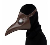 FQLGJMY PU Leather Bird Mask Plague Doctor Long Nose Bird Beak Steampunk Goth Halloween Cosplay Party Props Costume Ball